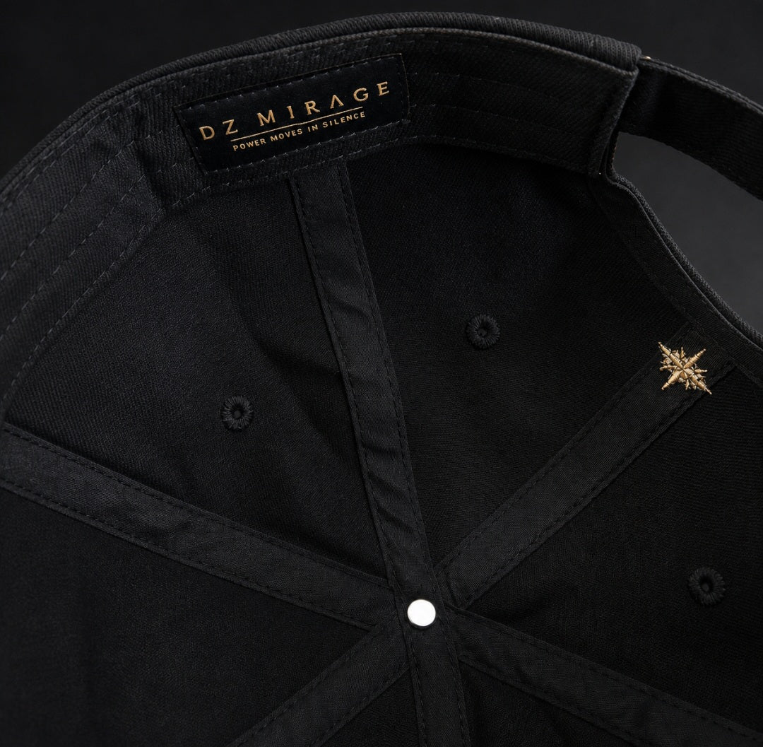 DZ MIRAGE – Casquette Premium Noire & Dorée