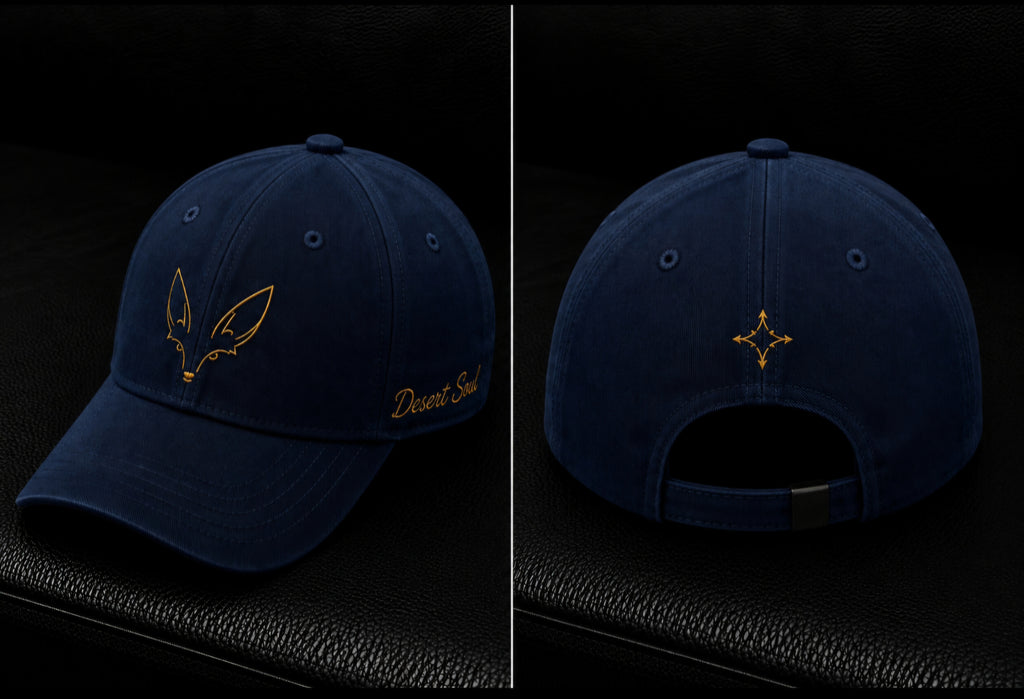 DZ MIrage casquette bleu/doré + pochette en velours assortie ( Bientôt disponible )