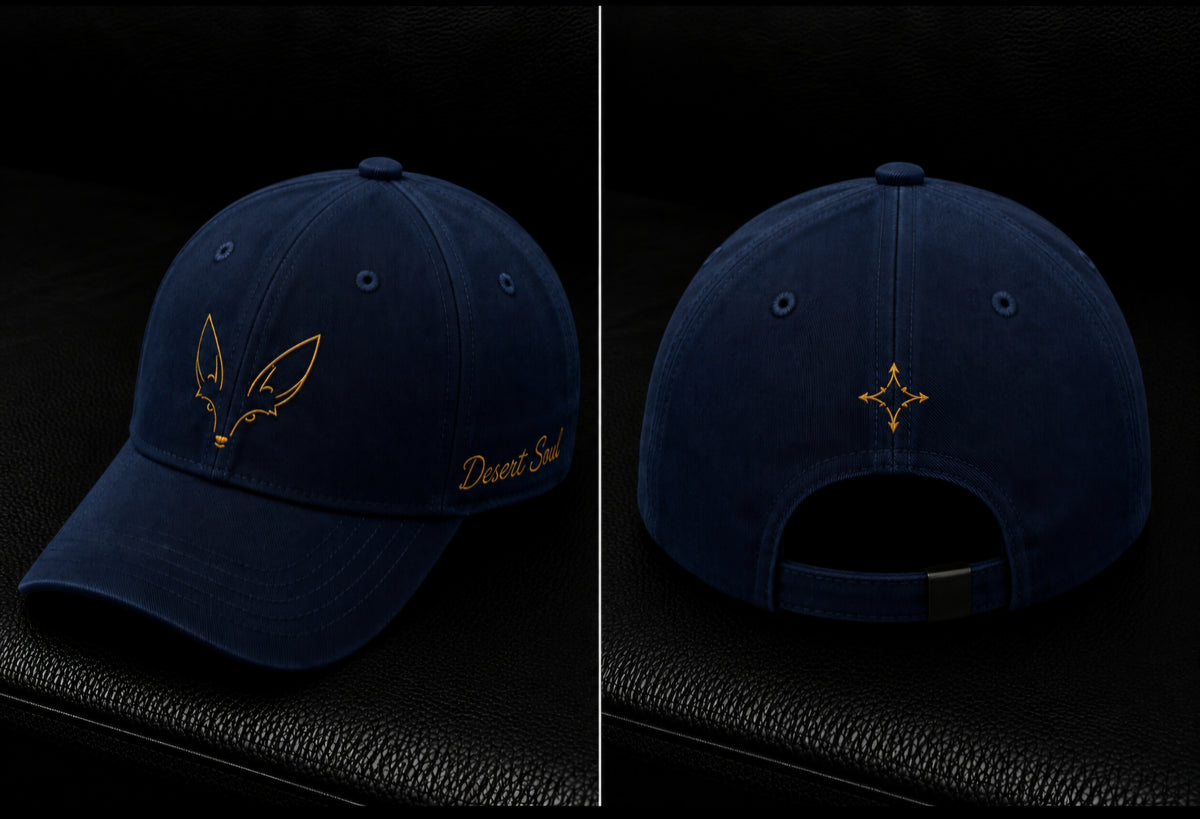 DZ MIrage casquette bleu/doré + pochette en velours assortie ( Bientôt disponible )
